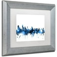 thumbnail image 2 of Trademark Fine Art "Liverpool Skyline White" Canvas Art by Michael Tompsett, White Matte, Silver Frame, 2 of 4