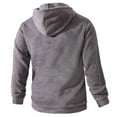 thumbnail image 2 of YUELONGHU Men Casual Xl Sweatshirts & Hoodies Oversized Zip up Hoodie Men Solid Color Winter Half Zipper Stand up Collar Hooded Sweatshirt Casual Loose Business Trend Sports Sweatshirt, 2 of 7