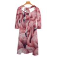 thumbnail image 6 of Pink Flamingos Crowded Together Closely Dress Summer Dresses Woman Street Style Big Size Casual Dress, 6 of 9
