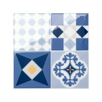 Smart Tiles Peel and Stick Backsplash, 5 Adhesive Tiles, Vintage Blue, 9"x9"