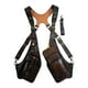 thumbnail image 3 of Bolso de arnés de hombro de estilo vintage Cartera doble Correa ajustable Steampunk Funda antirrobo para hombres Mujeres para acampar Deportes Montar dunkelbraun BLESIY Estuche para arnés de hombro, 3 of 8