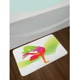 thumbnail image 2 of Modern Bath Mat, Vivid Colorful Sporty Theme Dancer Performing a Show Lines and Wavy Stripes, Plush Bathroom Decor Mat with Non Slip Backing, 29.5" X 17.5", Multicolor, by Ambesonne, 2 of 2