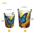thumbnail image 3 of Balery Colorful Cloud Butterfly Sunflower Cesta de ropa redonda con asas, impermeable, independiente, para ropa, juguetes, dormitorio y familia-Medium, 3 of 6
