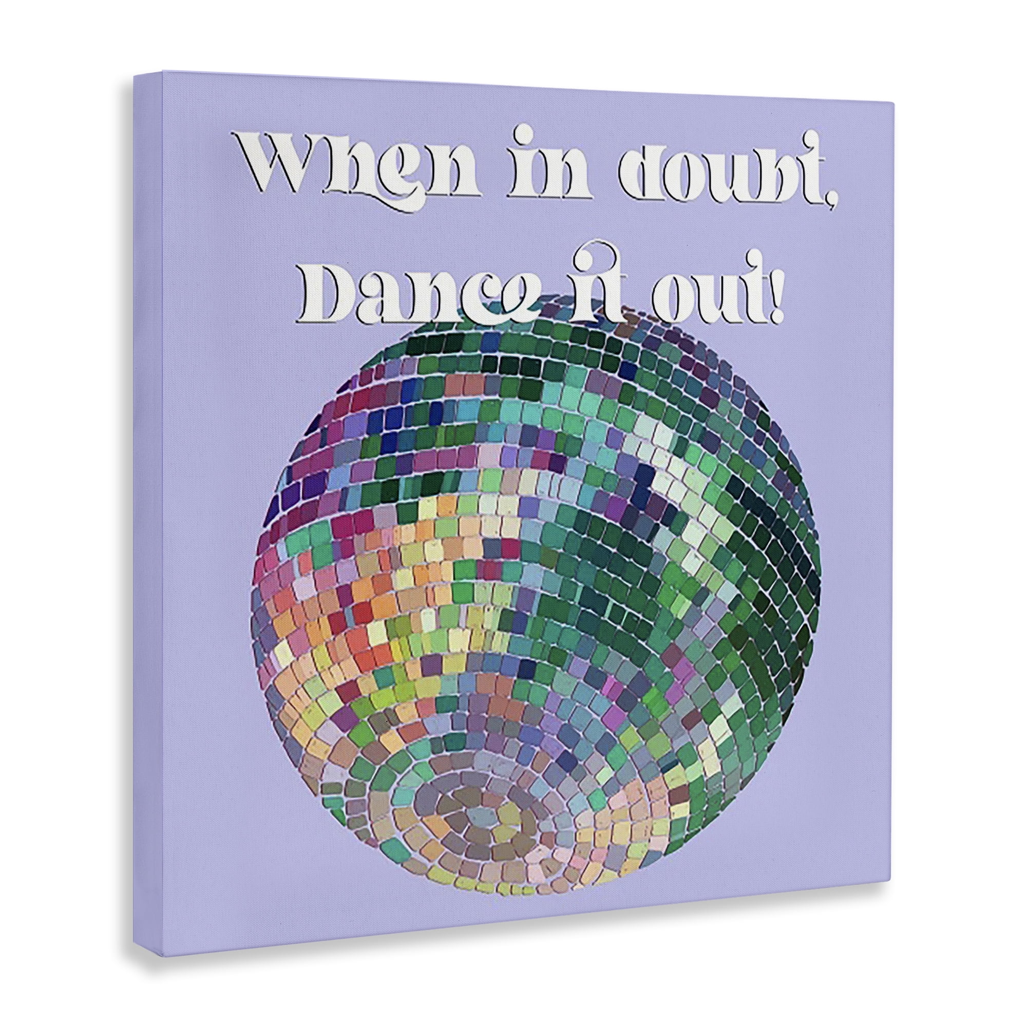 Stupell Industries Dance It Out Phrase Novelty & Humor Painting Wrapped Canvas Art Print Wall Art, 24 x 24