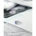 thumbnail image 5 of Gem Stone King 1.35 Cttw Oval Blue Tanzanite Ring for Women | Oval 7X5MM | 925 Sterling Silver | Gemstone Birthstone | Available in Size 5, 6, 7, 8, 9| Size 9, 5 of 5