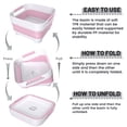 thumbnail image 4 of Collapsible Dish Basin with Drain Plug, 9L(2.4Gal) Capacity, Space Saving Portable Sink for Baby bottle, Kitchen, Camping& RV, Gray, 4 of 7