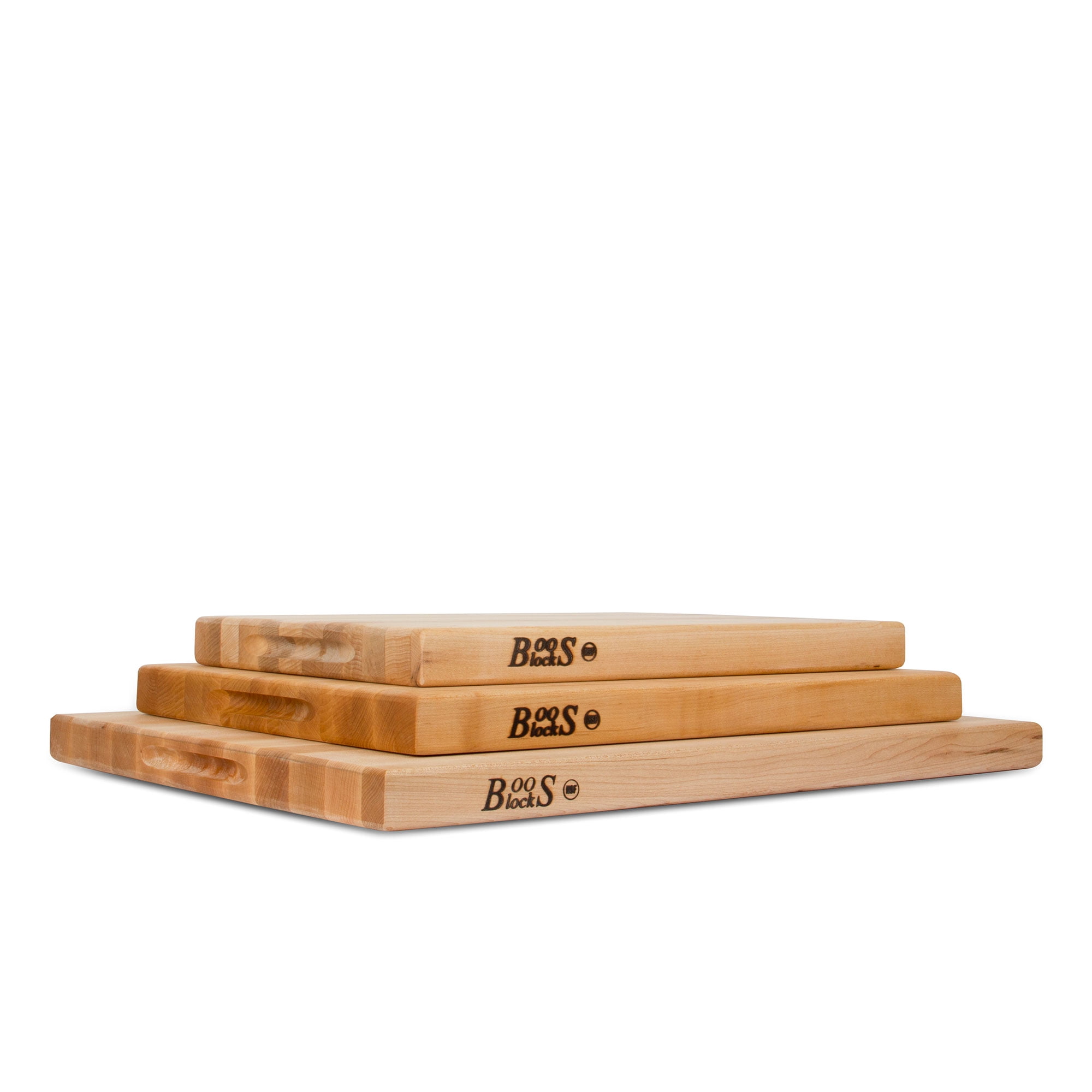 Boos Walnut Square Cutting Board With Stainless Feet 1-1/2 Thick 12x12x1.5