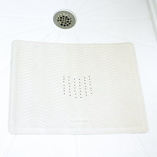 Ginsey Rubbermaid Shower Stall Rubber Bath Mat, 17 x 22, White