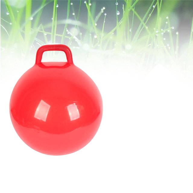 HEANUJJ Balle 2 Pcs Ronde en Caoutchouc PVC Jouet Extérieur et Poignée de Préhension 17.3 Po pour Enfants