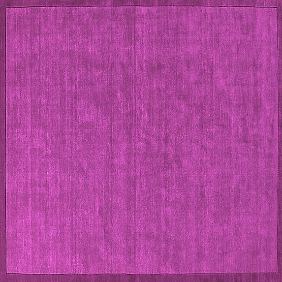 Ahgly Company Indoor Square Solid Pink Modern Area Rugs, 7' Square