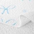 thumbnail image 5 of spefrowx Cute Polka Dot Bow Bed Spread Queen for Girls, Blue Cartoon Watercolor Queen Coverlet Set, 3pcs, 5 of 7