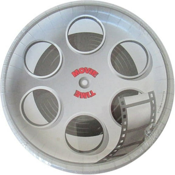 Hollywood Movie Night 'Movie Time' Small Paper Plates (8ct)
