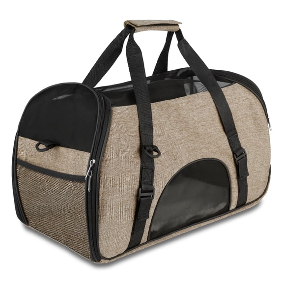 Mochila Transportadora Perro Gato Bolsa Beige Mascota