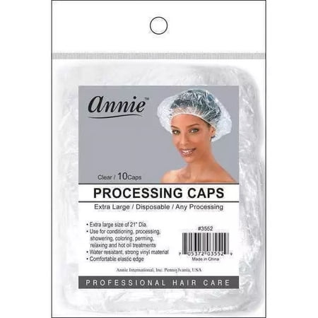 Annie #3552 Clear Disposable XL Processing Caps 10 ct