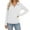 White, variant on Arlun 2025 Fall Winter Womens Polo T-Shirts Long Sleeve Banded Bottom Solid Color Tops Business Casual Collared V-Neck Pullovers Loose Soft Comfortable Tee Shirts White XL