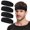 BLACK, variant on Elastic Wide Headbands for Men and Women, Cooling Moisture Wicking Headbands, Pack of 4