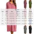 thumbnail image 3 of SELONE Bathrobes for Women Zip Front Plus Size Long Dress Full Zip Long Sleeve Hooded Robe with Pockets Cozy Homewear, 3 of 9