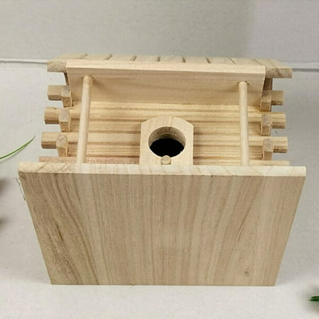 Wooden Bird Nest Warm Breeding Box Outdoor Budgerigar Mynah Bird Cage ...