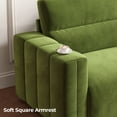 thumbnail image 5 of COPIAE 82” Velvet Loveseat Sofa, Comfy Deep Seat Sofa with Soft Cushion, Modern 2-Seater Couch with Piano Design Armrest& Ergonomic Backrest, Home Sofa Couch for Living room Bedroom, 5 of 10