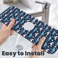 thumbnail image 6 of Xecao Seahorses And Plants for Kitchen Sink Splash Guard Faucet Mat , Faucet Guard & Draining mat, (15" X 5.5" ), 6 of 7