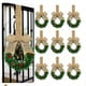 thumbnail image 5 of Bewildely 4 coronas navideñas estilo ondulado con pequeños adornos navideños. Ideales para ventanas y decoración navideña. Kits de decoración para fiestas Verde + Rojo 4 Uds., 5 of 6