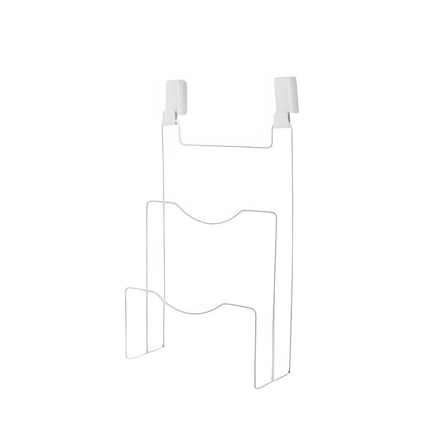 Kearding Estante para ollas, tapas para sartenes, puerta trasera de cocina multifunción, puerta de armario, soporte de placa de Metal, estante, Almacenamiento y organización del hogar Blanco