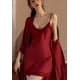 thumbnail image 1 of Conjunto de bata y camisón de mujer (2 piezas) conjunto de ropa de dormir sexy de satén, 1 of 6