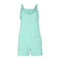 thumbnail image 6 of THDHVS Girls Romper,Rompers for Girls,Kids Summer Strap Short Adjustable Shoulder Strap Jumpsuit Sleeveless Loose Overalls Cute Rompers Mint Green 7-8 Years, 6 of 6