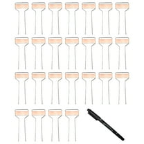 25 Pcs 6 inch Copper Metal Plant Labels, Plant Tags with 1 Permanent Pen, Suitable for Flower, Seedlings and Vegetable Garden Marking