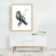 thumbnail image 3 of Born to be free - Illustration Bird Black and White Wildlife Sketch Gothic Line Art Unframed Wall Art Print 16 x 20 inches, 3 of 4