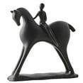 thumbnail image 1 of Escultura abstracta de caballo, figura decorativa, adorno coleccionable de escritorio. Negro, 1 of 9