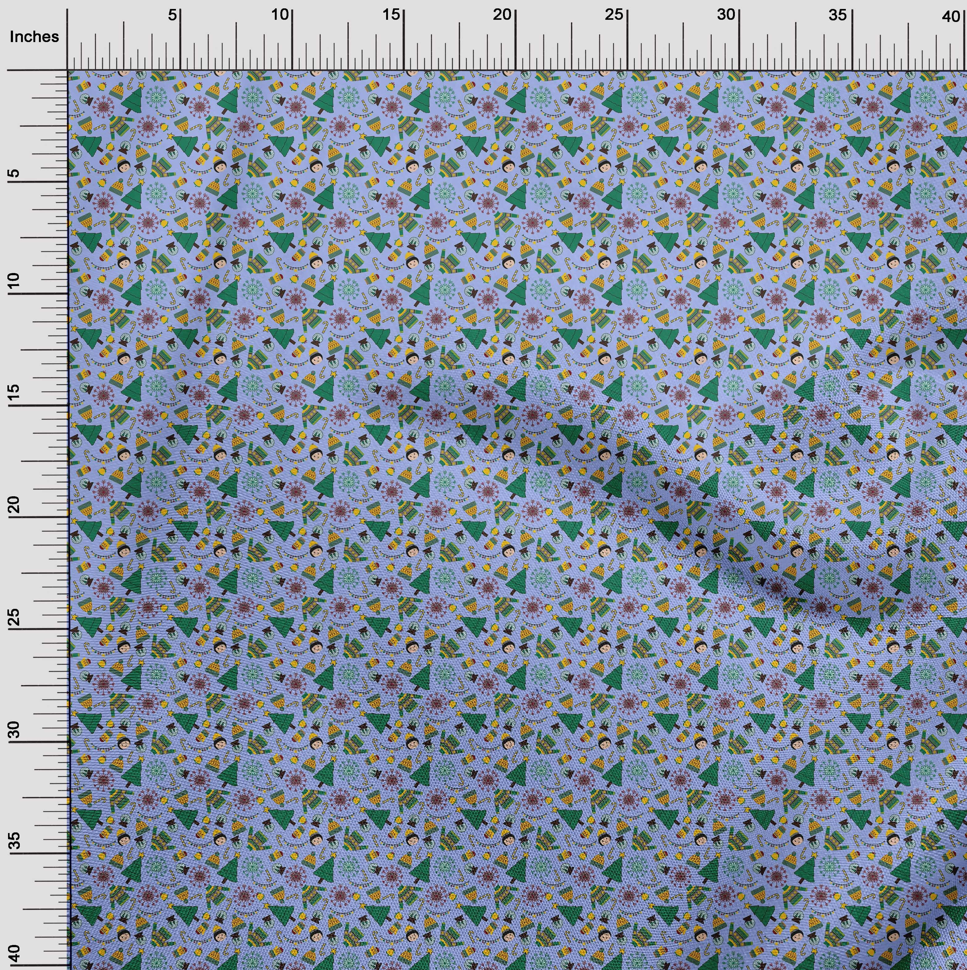 oneOone Cotton Poplin Twill Medium Purple Fabric Christmas Sewing Material Print Fabric By The Yard 56 Inch Wide