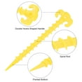 thumbnail image 3 of Uxcell 20cm/8 Inch Spiral Plastic Camping Tent Stakes Pegs Yellow 4 Pack, 3 of 4