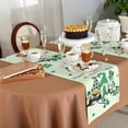 thumbnail image 6 of Table Runner 48 Inches Long for Kitchen Dining, St. Patrick's Day Dresser Scarf Farmhouse, Dining Table Decorations for Wedding/Parties, Green Ombre Lucky Tree Gnomes 13 x 48 In, 6 of 9