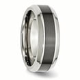 thumbnail image 4 of Stainless Steel Base w/Polished Black Ceramic Center Beveled Band, 4 of 10