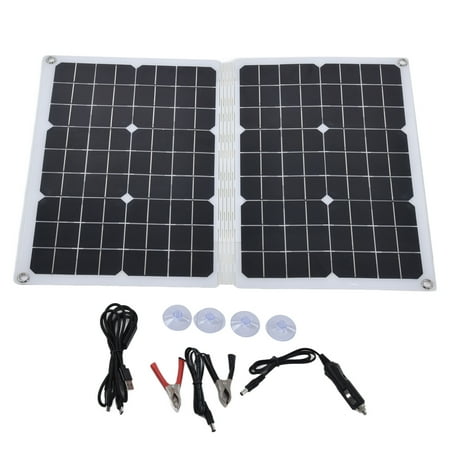 

2024 40W 18V Solar Charging Panel High Efficiency Foldable Flexible Solar Charger with USB Cable