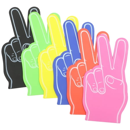6 Pcs Foam Fingers Creatibe Football Game Noise Makers Gloves The Gift Halloween Eva