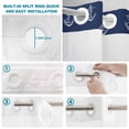 thumbnail image 4 of No Hook Shower Curtain, Navy Blue Anchor Shower Curtains for Bathroom with See Through Top Window, Nautical Coastal Summer Ocean Ship Waterproof & Washable Bath Curtain Stall 48"x72", 4 of 9