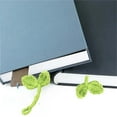 thumbnail image 1 of Vaidha Handwoven Crochet Leaf Buds Multifunctional Crochet Accessories Bookworm Bookmarks Unique Headphone Accessories And Ties, 1 of 4