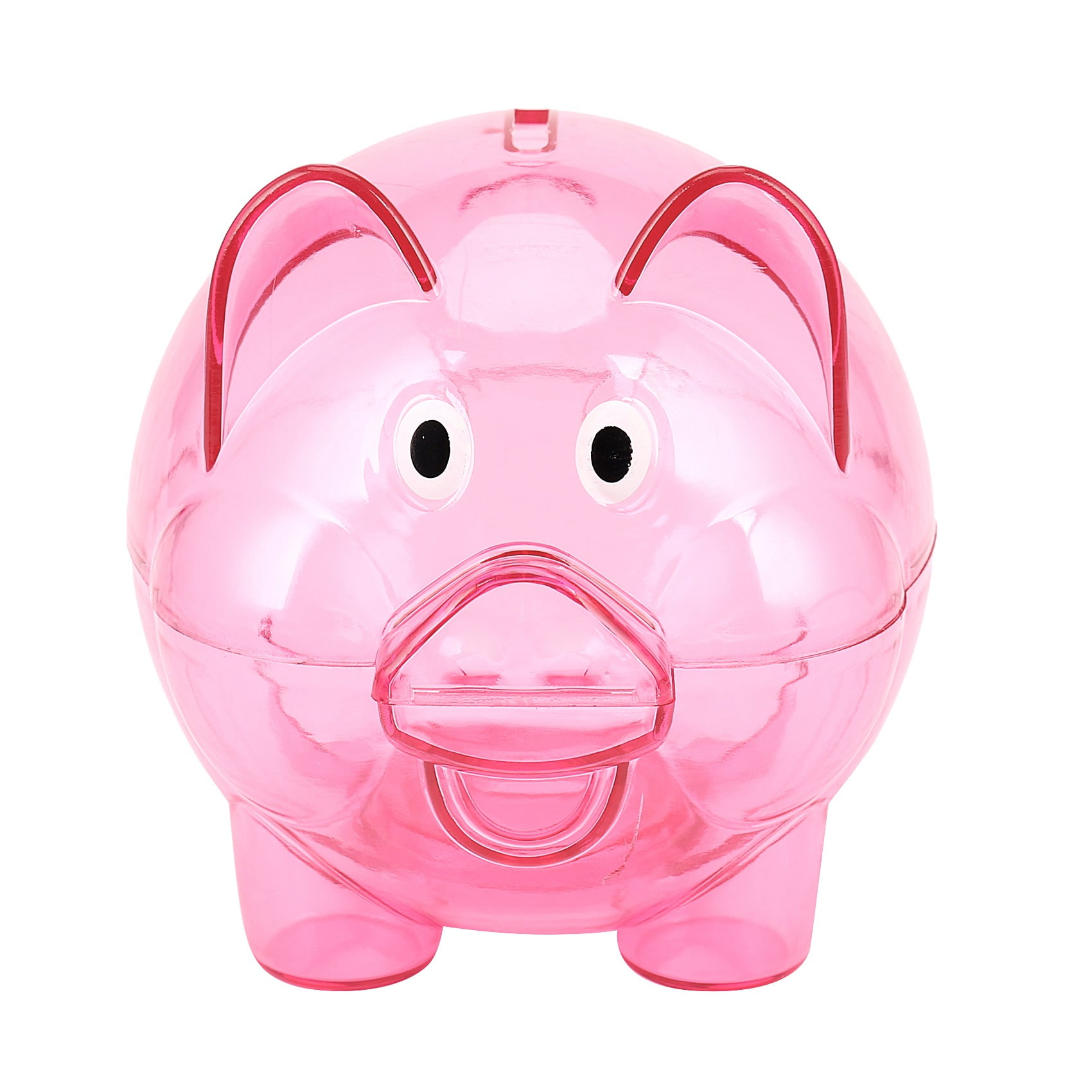 Piggy Bank Plastic Transparent Money Saving Box Coins Cartoon Pig Shaped Piggies 