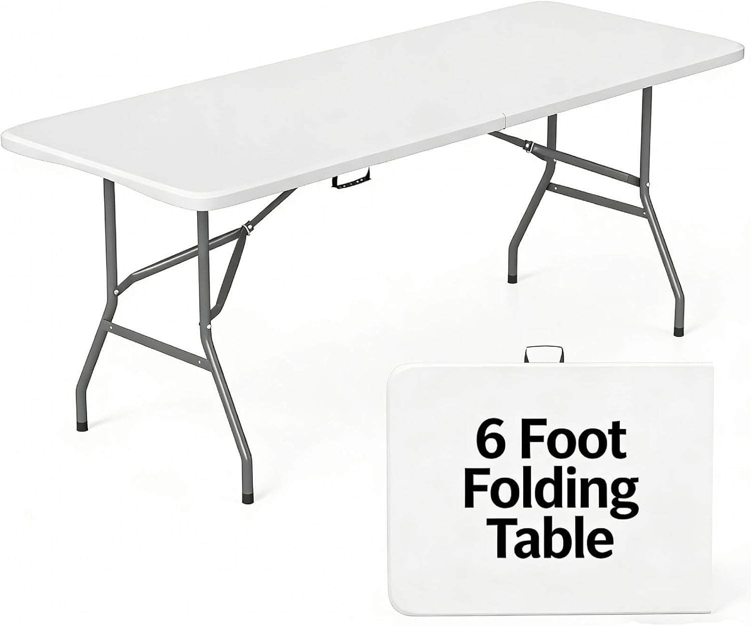 Peakform 6 Foot Rectangle Folding Table, Indoor/Outdoor Requisite