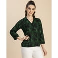 thumbnail image 2 of Moomaya Long Sleeve Shirt Collar Printed Top - Women's Stylish Georgette Top, 2 of 9