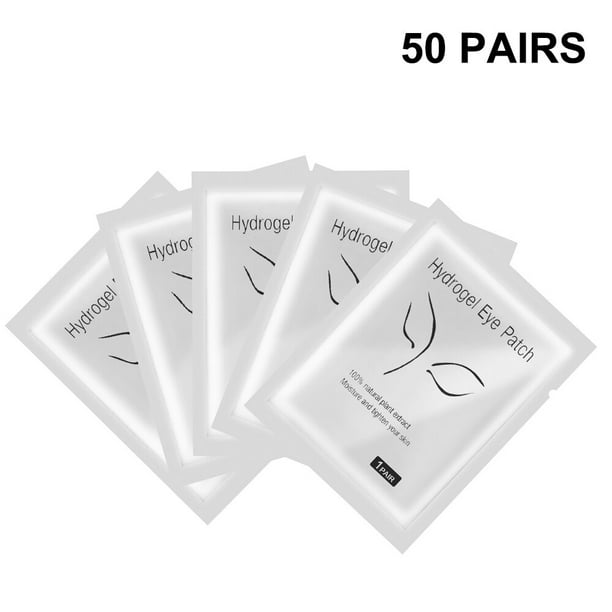 Parches de hidrogel para extensiones de pestañas, 50 pares yaoshenbao LED