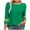 Green, variant on TKLPEHG 3/4 Sleeve Shirts for Women Plus Size Crew Neck Three-quarter Sleeve Tshirt Loose Fitted Casual Classic Solid Color Tshirt Basic Tops Summer Womens Clothes (Blue,XXXL)