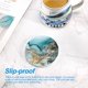 thumbnail image 3 of Billuyoard Posavasos de cerámica de oro azul Base de taza Absorbente Mármol Océano Decorativo Mostrada 4 piezas Billuyoard HA026036-01, 3 of 6