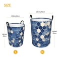 thumbnail image 3 of Circular Hamper Single Layer Laundry Basket Storage Basket Waterproof Single Layer Fabric With Handle Pe Support Strip Snake Skin Print Style Doderblue_4 Medium, 3 of 8