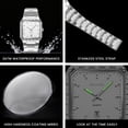 thumbnail image 6 of SKMEI Watches for Men Fashion Business Mens Watch Analog Quartz Big Face Luxury Classic Stainless Steel Waterproof Luminous Wristwatch, 6 of 8