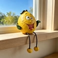 thumbnail image 6 of ZhangC Fruit Resin Shelf Sitter Figurines with Flexible Dangling Legs, Whimsical Hanging Edge Statues, Cute Fruit Character Desktop Ornaments for Bookshelf Windowsill Tabletop Indoor Home, 6 of 9