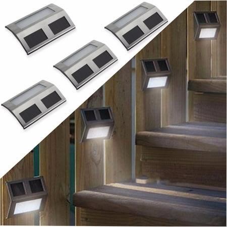4pcs Stainless Steel Waterproof Garden Led Security Solar Lights Garden Led Security Solar Lights