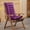 Purple, variant on EazyTech Thick Rocking Chair Cushion Folding High Back Chair Pad Outdoor Loveseat Lounge Seat Pads Backed Set of Upper and Lower with Ties for Garden Patio 49x19x3in Gray